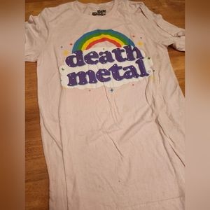 Soft Pink Rainbow Death Metal T Shirt